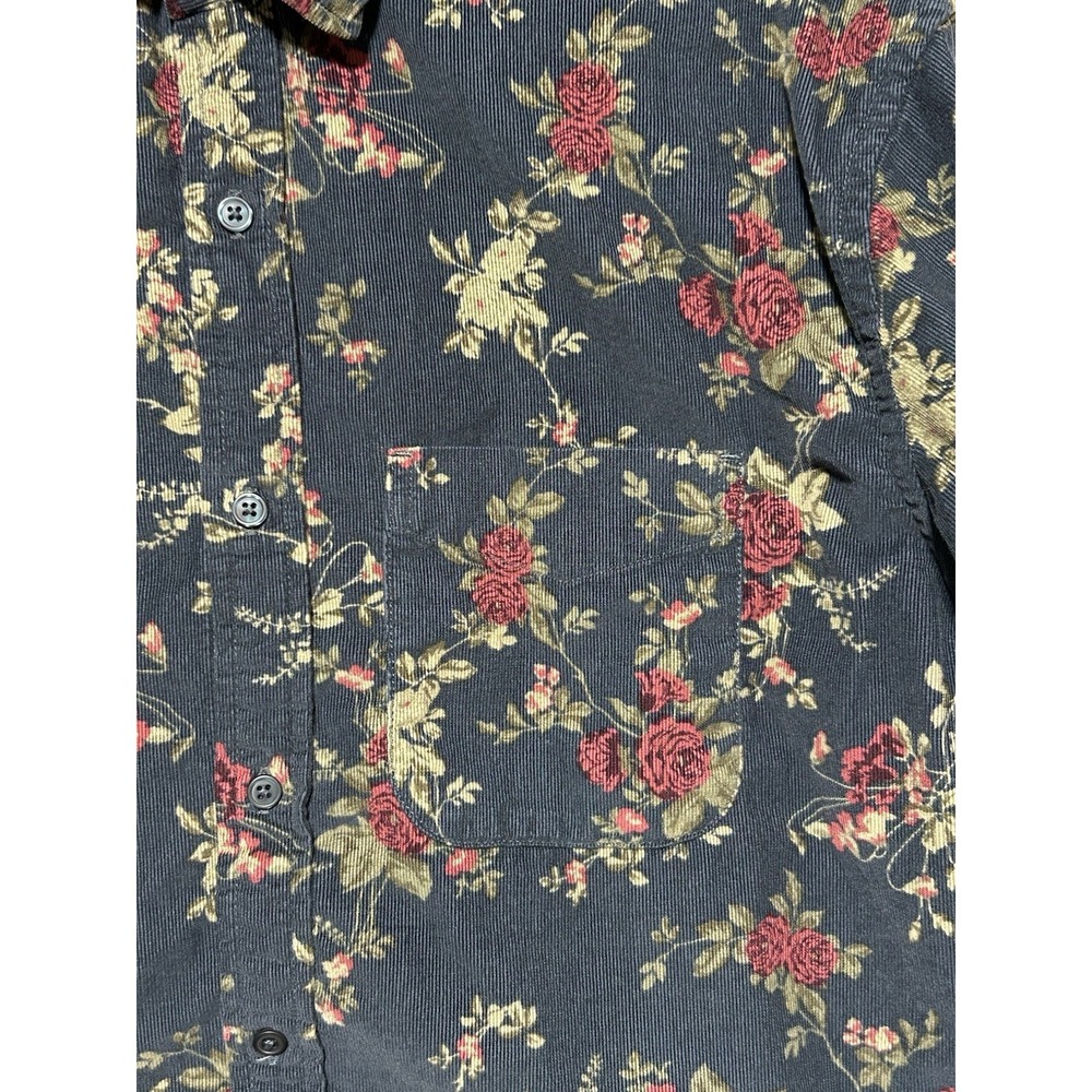 Old Navy Everyday Shirt  Womans XL Blue Cottagecore Button Up Dark Whimsigoth - Picture 2 of 8